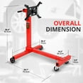 thumbnail image 6 of DNA Motoring Engine Motor Stand, 360 Degree Rotating, 1000Lb Capacity, 4 Casters, 4 Adjustable Arms, 6 of 7