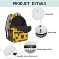 thumbnail image 3 of Sunflower Yellow Pattern Backpack for School, Cute School Bag with Adjustable Shoulder Straps and Padded Back, 15.3"x11"x6.7", 3 of 4