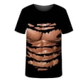 thumbnail image 2 of Hombres Casual cuello redondo músculo 3D impresión digital pulóver Fitness deportes pantalones cortos mangas camiseta blusa Pompotops  oipoqjl31558, 2 of 4