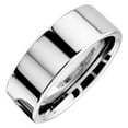 thumbnail image 2 of Metals Jewelry 8mm Flat Pipe Cut Tungsten Carbide Wedding Ring Mirror Polished Band Size 7, 2 of 6