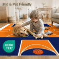 thumbnail image 4 of ODIKA 8'x10' Washable Area Rug Non-Slip Chair-Friendly Mat Round Basketball Hoop Striped Borders Blanket Football Bold Center for Dining Room, Large Office, Lounge, 4 of 7