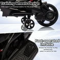 thumbnail image 4 of 6V Kids Motorcycle with Training Wheels, Electric Ride-On Toy with Music & Headlight, Toddler Bike Gifts for Boys Girls Ages 3-6, 4 of 9