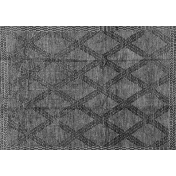 Ahgly Company Indoor Rectangle Abstract Gray Modern Area Rugs, 8' x 12'