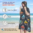 thumbnail image 4 of Hooded Beach Towel Adult Bath Poncho Towels Soft Absorbent Quick Dry for Surf Swim Pool Men Women Teens Hand Paint Monster Trucks, 4 of 7