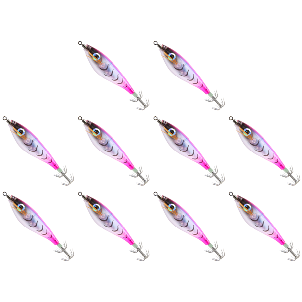 Anzuelos Calamar Señuelos Pesca Luminosos Anzuelo Sepia Cebo Camarón () Rosa