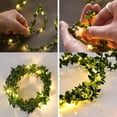 thumbnail image 3 of Tree Fairy Light Olive Vine,Christmas Twig Tree Garland Indoor,Twinkle Halo 6/16/32ft Pre-Lit Mossy Vine Branch Garland Lights (Green Leaf Vine, 32Ft), 3 of 10