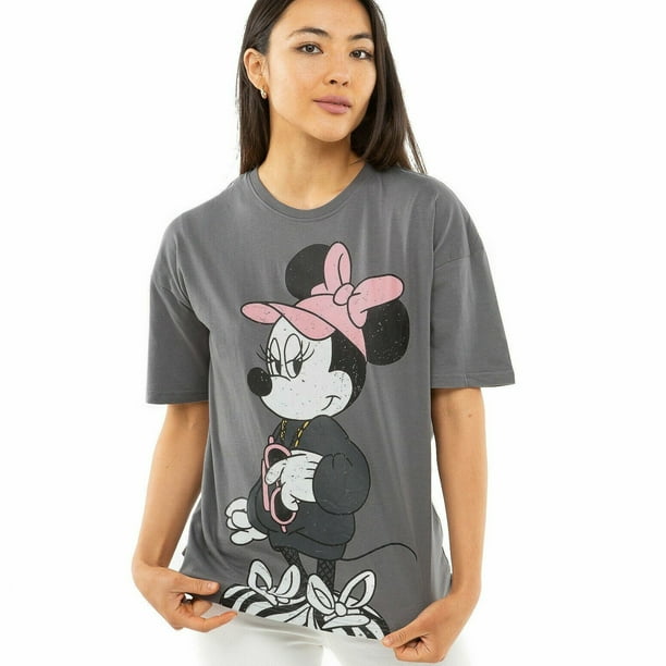 The Souled Store T Shirt for Women Tees Official Disney: All About Minnie  Womens and Girls T-Shirts Oversized Fit Half Sleeve 100% Cotton Pink Color