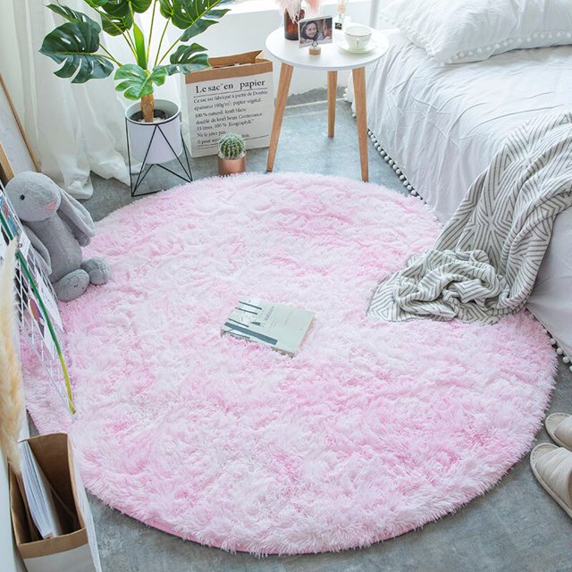 Alfombra de área redonda Miracle Sweet, alfombras para sala de estar, decoración suave para el hogar, dormitorio, habitación de niños, decoración de felpa, alfombra de pelo grueso para salón Tan Jianjun unisex