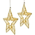 thumbnail image 4 of Northlight LED Lighted Wire Stars Outdoor Christmas Decorations - 18" - Gold - Set of 2, 4 of 7
