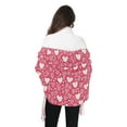 thumbnail image 3 of Women Winter Scarves Fashion Pashmina Shawl Wraps Long Blanket Scarf for Fall Spring Red Doodled Hearts, 3 of 10
