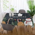 thumbnail image 4 of WOBOGO Christmas Card Pattern Square Tablecloth 54×54in Polyester Fabric Tablecloth Washable Dust Resistant Wrinkle Resistant, 4 of 9
