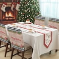 thumbnail image 4 of Merry Christmas Chair Covers Set of 4 Cardinal Poinsettia Bell Winter Plaid Wood Chair Back Covers Stretch Removable Washable Slipcovers Protector for Dining Room Kitchen Party Decor, 4 of 5