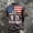 Dark Gray, variant on 911 25th Anniversary T-Shirt Never Forget 911 Print Casual Short Sleeve Red Shirts for Men Size M