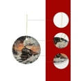 thumbnail image 4 of Winter Steam Train Christmas ornament, Christmas decoration, holiday present idea, heirloom keepsake, round ceramic, gift Exchange, bauble present, gift idea, 4 of 8