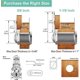 thumbnail image 2 of unique 6 Pack Cabinet Locks with Keys, 5/8" Cam Lock Keyed Alike, Mailbox lock, 2 of 5