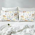 thumbnail image 4 of Twin Floral Corgi Dog Bed Sheets Set for Kids Boys Girls,Cartoon Animal Sheet Set,Blossom Kawaii Puppy Sheets,Farm Wild Flower Flat Fitted Sheet with 1 Pillowcase for Bedroom, 4 of 6