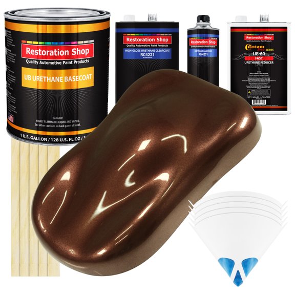 Earth Brown Firemist Gallon URETHANE BASECOAT CLEARCOAT Car Auto Paint FAST Kit