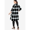 thumbnail image 2 of Roaman's Women's Plus Size Plaid Button Front Ultra Tunic, 2 of 5