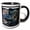 Black/White, variant on 3drose, Craters of the Moon National Monument - Lava Billows, Cave and Lava River, 11oz Mug