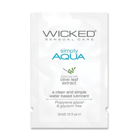 Wicked Sensual Care Simply Aqua Water Based Lubricant - .1 oz, Liquids