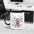 thumbnail image 5 of Playful Weimaraner Welcomes Winter Snowy Day with Cardinal Bird 11oz Accent Two-tone Mug Weim Gray Ghost Dog Lover Coffee Tea Cup - 2017, 5 of 5