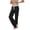 Black, variant on cocolona Womens High Waist Patchwork Yoga Pants Elastic Waist Drawstring Wide Leg Lounge Pants with Pockets
