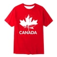thumbnail image 5 of T-shirts Canada pour Filles, Imprimé Feuille d'Érable, Col Rond, Manches Courtes, T-Shirt Garçon, Chandails Graphiques Fête du Canada, Coupe Ample, T-Shirt Graphique Fête du Canada pour Filles, 5 of 5