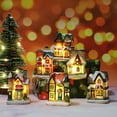 thumbnail image 4 of KEINXS Light Up Christmas Village House Glowing Snowy Collectible Buildings Miniature  Tabletop Ornament  Holiday Decor for Window Fireplace, 4 of 6