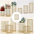 thumbnail image 4 of Weiweiguan Wedding Flower Display Holder Plastic Display Rack Rack Grid Frame Box (Golden), 4 of 6