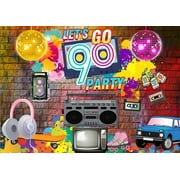Custom 1pc 70s 80s Disco Party Decoration Photography Backdrop Party Decoration Supplies Neon Glowing Photo Backdrop Banner