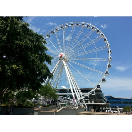 Peel N Stick Poster Of Tourism Wheel Queensland Brisbane