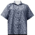 thumbnail image 1 of A Personal Touch Women's Plus Size Short Sleeve Button-Up Print Blouse with Pleats - Grey Le Cirque - 6X, 1 of 3