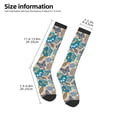 thumbnail image 2 of Susaid Vintage Floral Butterflies Print Thermal Winter Socks for Men and Women, Warm Crew Hiking Socks, for Boots and Outdoor Activities, 2 of 6