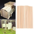 thumbnail image 2 of LEORX 100Pcs Craft Rods Wooden Round Dowel Rods for Diy Woodworking Toy Building Khaki 5.9x0.2x0.2in, 2 of 8