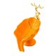 thumbnail image 2 of Jabonera de cerámica con autodrenaje, soporte para esponja, jabonera con forma de hoja Naranja, 2 of 9