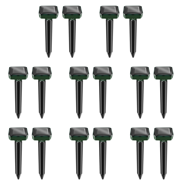 Repelente de ratones Solar Ultrasónico Sonic Yard LED Control de plagas (Cuadrado) 2pcs