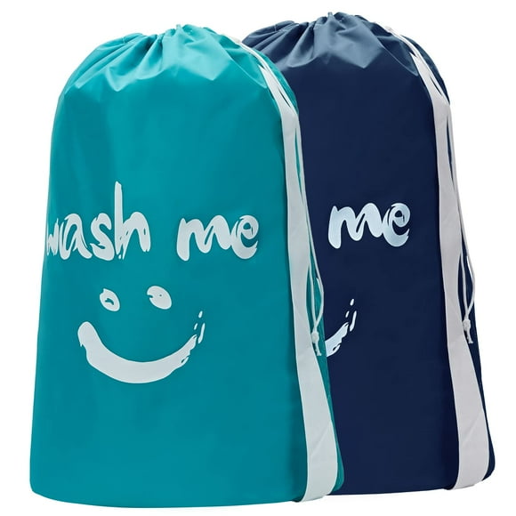 Bolsa de viaje para ropa sucia HOMEST Wash Me XL, paquete de 2 unidades, azul y azul