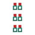 thumbnail image 3 of ZLight Dangle Earrings Hanging Pendant Popular Accessories Hoop Earring Ear Hook Red+Green 3Set, 3 of 6