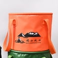 thumbnail image 3 of Cubo plegable con asa para camping, pesca, senderismo, bolsa de agua portátil roja, 3 of 4