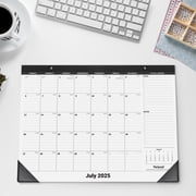 Nekmit Desk Calendar 2025-2026, Desk Pad Calendar 14 x 11, Black