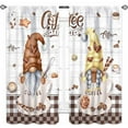 thumbnail image 3 of Coffee Kitchen Curtains,Rustic Farmhouse Vintage Funny Gnomes Coffee Rod Pocket Window Treatments for Cafe Bar Living Room Drapes Decor,84X63 Inch, 3 of 5