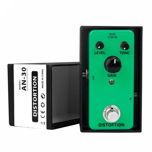 HEALEEP Green Guitar Distortion Pedal Portable Effect for Electric Guitar Lightweight Sound Quality