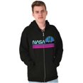 thumbnail image 5 of Vaporwave Aesthetic NASA Worm Logo Zip Up Hoodie Men's Women's Brisco Brands S, 5 of 6
