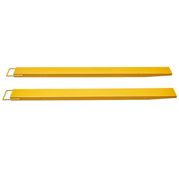 KFFKFF Fork Extensions for Pallets, Carbon Steel Construction, 72" Long and 5.5" Wide, Durable Pair of Forklift Extensions, Yellow, Suitable for Industrial Forklift Trucks