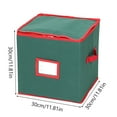 thumbnail image 3 of Ferjadq Christmas Ornament Storage Box Adjustable Dividers Zippered Top Xmas Decoraions Storage Bag Keeps Holiday Clean Dry for Next Season(Red), 3 of 8