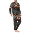 thumbnail image 2 of Bingfone Men's Pajama Set 2 Piece Loungewear PJs, Long Sleeve with Pajama Pants-Floral Dreamcatcher Elegance, 2 of 7