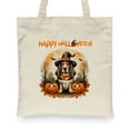 thumbnail image 2 of Happy Halloween Basset Hound Witches Hat Pumpkin Carving Canvas Tote Bag Bassets Dog Breed Lovers Gifts Idea Reusable Shopping Grocery Bag - 02019, 2 of 5