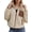 Off-White, variant on Women's Full Zip Fleece Jacket Winter, Long Sleeve Polar Fleece Coat Stand Collar with Hand Warmer Pockets, Midweight Cold Weather Layering Jacket S-2XL