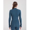thumbnail image 3 of ORUYROP Veste de Course Légère Extensible pour Femmes avec Fermeture Éclair Complète et Trous pour les Pouces, 3 of 6
