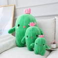 thumbnail image 4 of Cuddly Cactus Stuffed Plant Animal with Smile Face and Pink Antenna Soft Cacti Plush Toy Pillow,M, 4 of 5